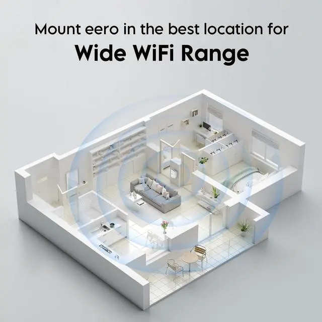 Alt view image 3 of 5 - QUIDDITY eero Pro 7 Wall Mount Kit - Outlet & Wall Mount Bracket for Space Saving and Cable Management, Compatible with eero Pro 7 Tri-Band Mesh Wi-Fi 7 Router - White (2 Pack)