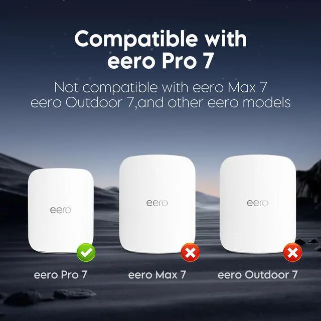 Alt view image 4 of 5 - QUIDDITY eero Pro 7 Wall Mount Kit - Outlet & Wall Mount Bracket for Space Saving and Cable Management, Compatible with eero Pro 7 Tri-Band Mesh Wi-Fi 7 Router - White (2 Pack)