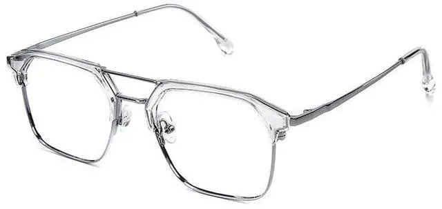 Main image of PRIVOZA Blue Light Blocking Computer Glasses, Square Eye Protect Video Eyeglasses Anti Glare Men Women (Clear)