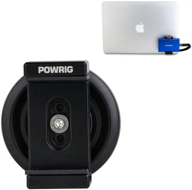 Main image of POWRIG Magnetic SSD External Drive Holder Clamp for Samsung T5/T7/T9, and More - Universal Quick-Release Mount for iPad, Laptop, Desktop, Xbox, PS5 and More