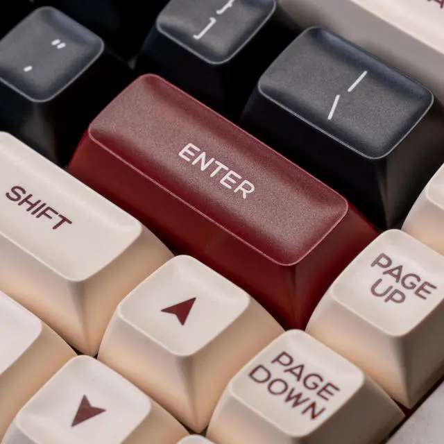 Alt view image 5 of 5 - PBT Keycaps - Rome Double Shot PBT RSA Profile 160 Keys Red Beige Black Retro Custom Keycap Set Compatible with Alice/60%/65%/75%/TKL/96%/100% US Layout MX Switches Mechanical Keyboard