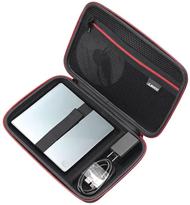 Alt view image 5 of 5 - RLSOCO Case for CD/DVD External Drive Burner Reader Writer Player,Fits for Dell,LG,ASUS,Verbatim,HP,aelrsoch,Hitachi LG and More Drive,Charger (Large Size:Fits Reader up to 17cm x 15cm x 3.5cm)