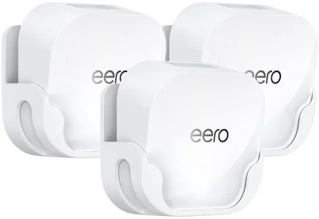 Main image of QUIDDITY eero 7 Wall Mount Bracket  Compatible with eero WiFi 7 Mesh Router and Extender, Space-Saving Holder for eero 7 WiFi Extender with Cable Management  White (3 Pack)