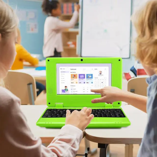 Alt view image 5 of 5 - Reuoptu 7.0 Inch Android 12.0 OS Laptop Computer,2GB RAM,32GB EMMC,AllWinner Quad-core Cortex Tm-A53 Processor A133P Netbook,Mini Laptop Notebook for Kids (Inches, 7, Green)