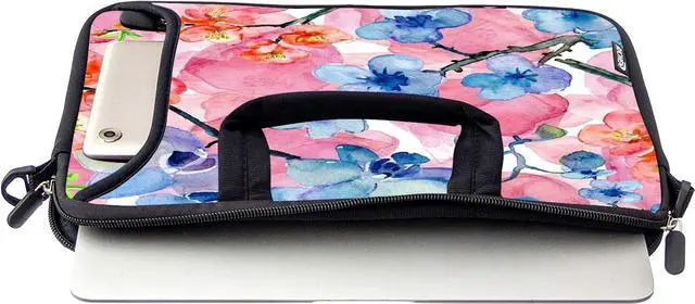 Alt view image 2 of 5 - RICHEN 17 inch Laptop Shoulder Bag Carrying Case with Handle Fits 15.6/16/17/17.3/17.4 inch Laptop Notebook (16-17.3 inch, Watercolor Flowers)