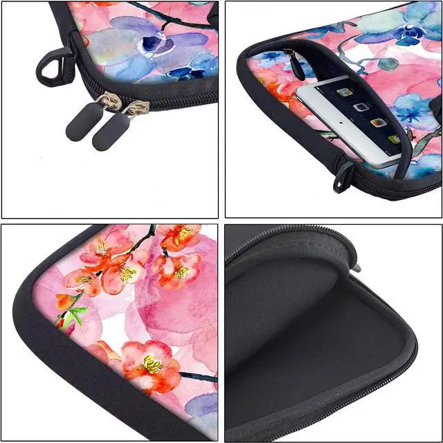 Alt view image 3 of 5 - RICHEN 17 inch Laptop Shoulder Bag Carrying Case with Handle Fits 15.6/16/17/17.3/17.4 inch Laptop Notebook (16-17.3 inch, Watercolor Flowers)