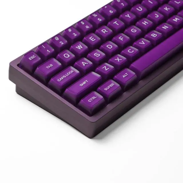 Alt view image 2 of 5 - REDQIN ULTRAEQUIP Purple Jade Keycaps - Double Shot PBT, RSA Profile, Translucent, Custom Set for Mechanical Keyboard