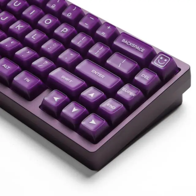 Alt view image 3 of 5 - REDQIN ULTRAEQUIP Purple Jade Keycaps - Double Shot PBT, RSA Profile, Translucent, Custom Set for Mechanical Keyboard