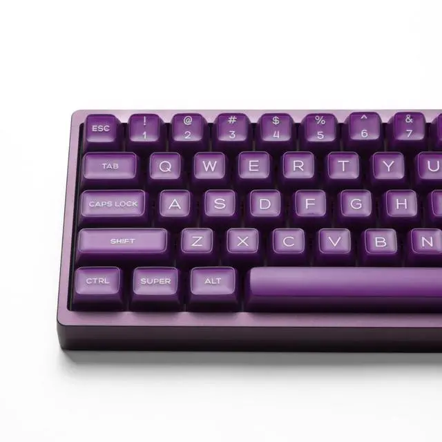 Alt view image 5 of 5 - REDQIN ULTRAEQUIP Purple Jade Keycaps - Double Shot PBT, RSA Profile, Translucent, Custom Set for Mechanical Keyboard