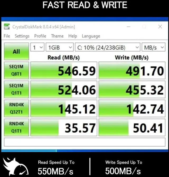 Alt view image 4 of 5 - S SHARKSPEED SSD 4TB M.2 2242 SATA III 6Gb/s B+M Key 42mm 3D NAND NGFF Internal Solid State Drive for Laptop PC Desktop (M.2 2242, 4TB)