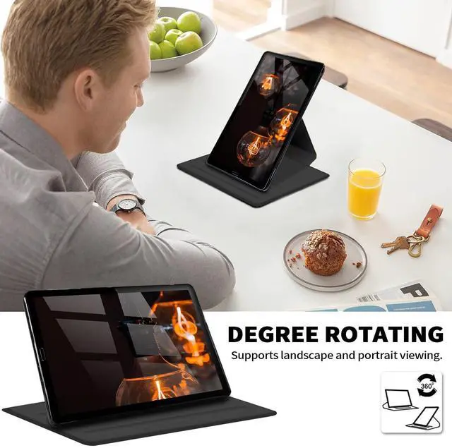 Alt view image 3 of 5 - Case for All-New  Kindle Fire 7 Tablet (12th Generation 2022 Release), 360 Degree Multi-Viewing Angles Adjustable Stand PU Leather Cover, Chaos Coordinator