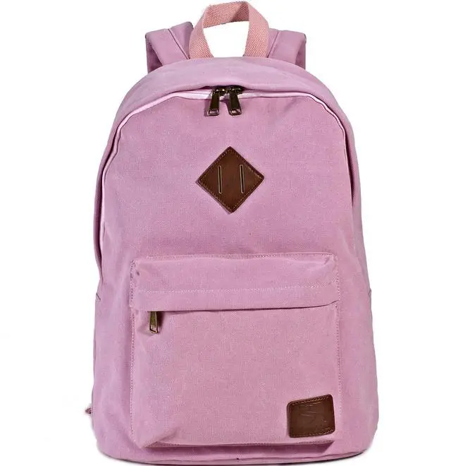 Alt view image 2 of 5 - seemeroad Canvas Laptop Backpack, Durable Rucksack, Travel Bag Fits 15.6 Inch Notebook for Women Factory Directly (Pink)