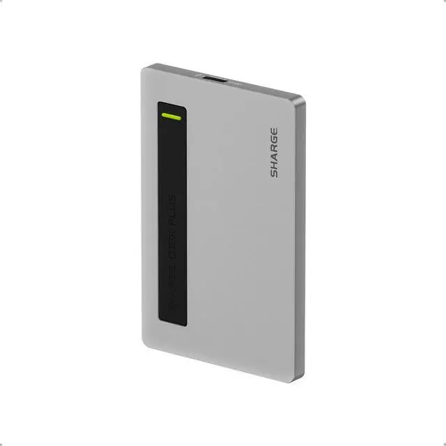 Main image of sharge Disk Plus SSD Enclosure 10Gbps M.2 NVMe USB C 3.2 Gen2, 0.24" Ultra Slim Aluminum Enclosure with Built-in Cable Support 2230/2242/2280 M Key SSDs for MacBook Pro, Steam Deck (SSD not Included)