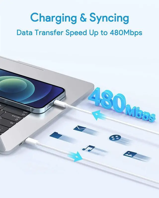 Alt view image 5 of 5 - Mac Book Pro Charger, 61W/67W USB C Charger Power Adapter for MacBook Pro/Air 13/14 Inch, for MacBook 12 Inch, Included USB-C to USBC Charge Cable (6.6ft/2m)