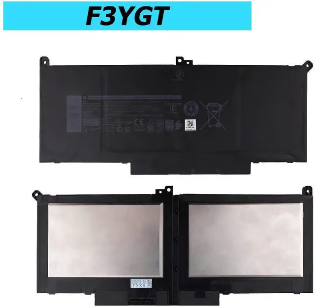 Alt view image 2 of 3 - Vvsialeek F3YGT 60Wh Replacement Battery Compatible with Latitude 7280 Latitude 12 7000 Latitude 13 7380 Latitude 13 7480 0DM3WC DM3WC 2X39G