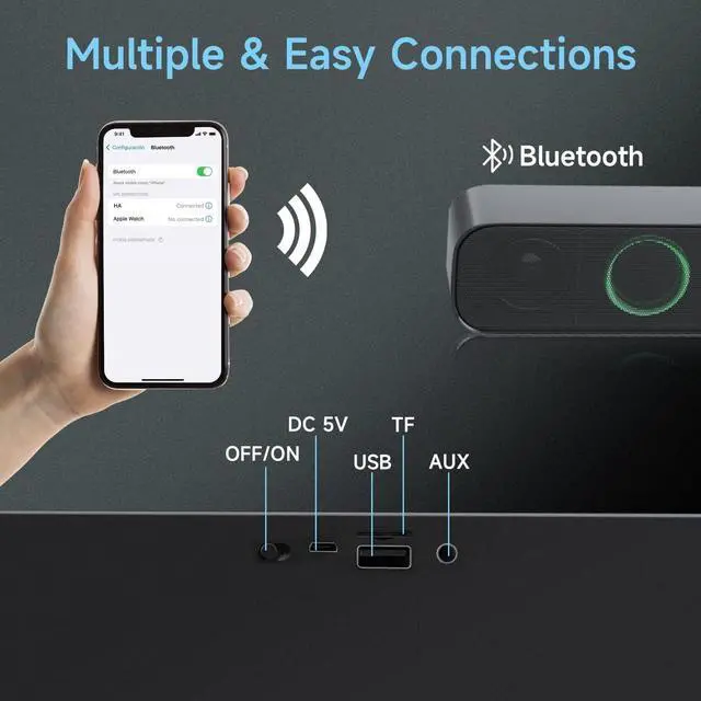 Alt view image 2 of 5 - HI-PLANX Speakers with Phone Holder,Stereo Sound Bar Laptop Speaker for Desktop/Laptop/PC/Pad/Cellphone, Colorful Gradient Lighting Soundbar, USB Desktop Speaker Plug and Play