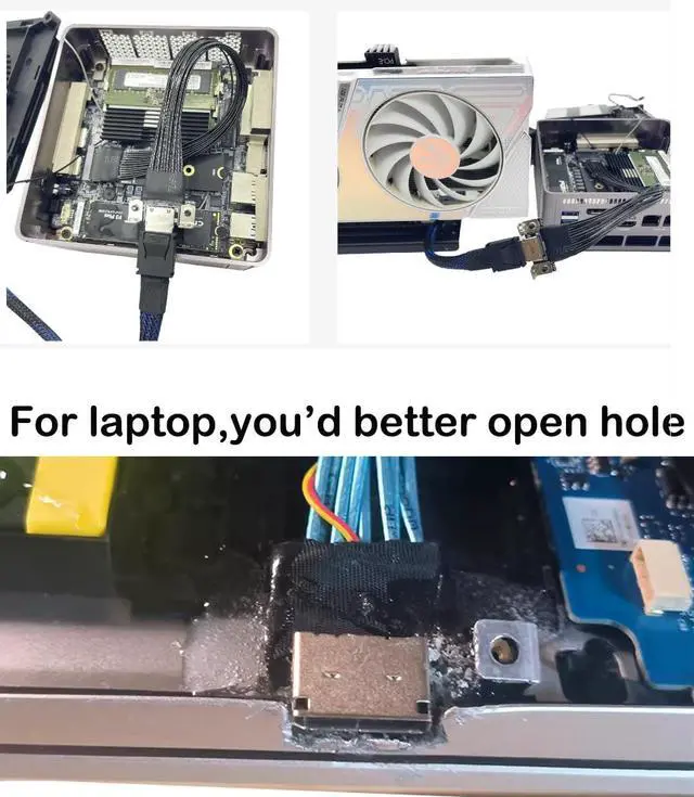 Alt view image 4 of 5 - Sintech M.2 M-Key 2230/42/80 to Oculink SFF-8612 SFF-8611 Adapter Card with High Speed Extension Cable