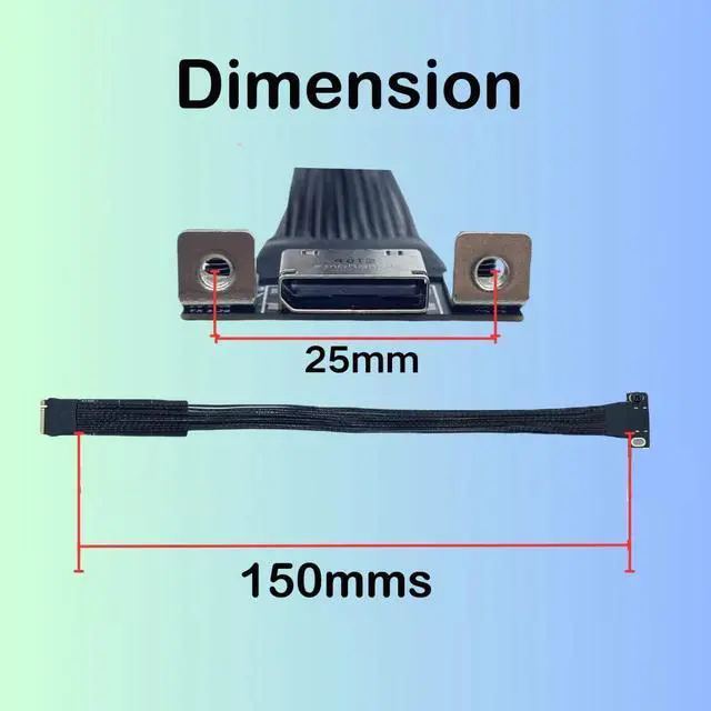 Alt view image 3 of 5 - Sintech M.2 M-Key 2230/42/80 to Oculink SFF-8612 SFF-8611 Adapter Card with High Speed Extension Cable