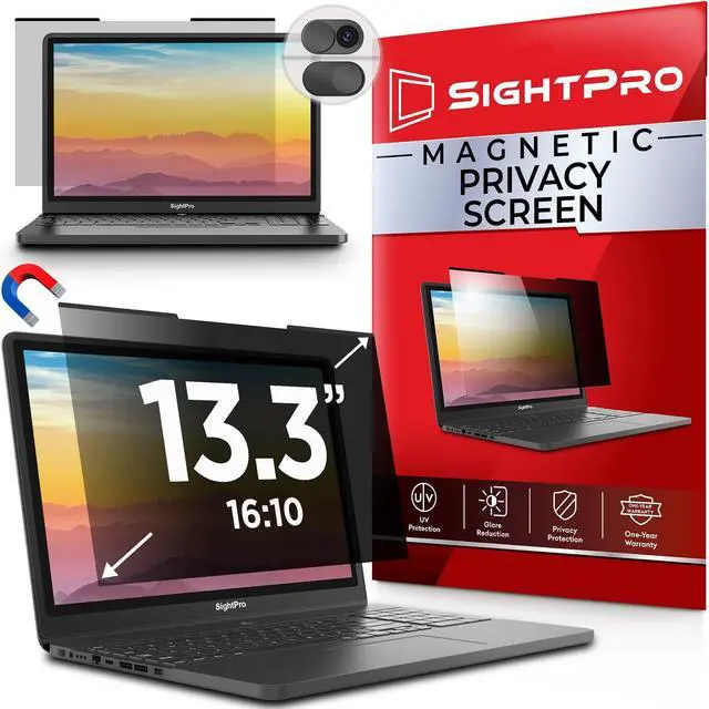 Main image of SightPro Magnetic Laptop Privacy Screen 13.3 Inch 16:10 - Removable Computer Privacy Filter Shield and Protector