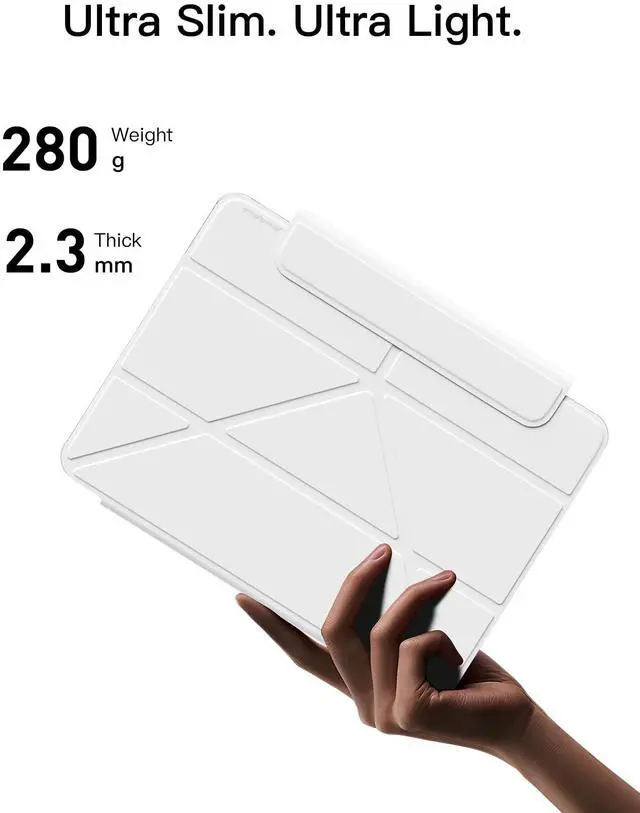 Alt view image 2 of 5 - Magnetic Case Compatible with iPad Air 4/5th Generation Case(2020/2022), Replacement for iPad Air 11-Inch M2/M3, Lightweight Four-Corner Protective Folio Origami Cover, Can Landscape and Portrait
