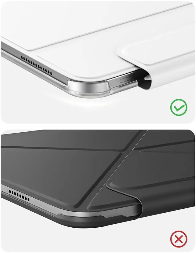 Alt view image 4 of 5 - Magnetic Case Compatible with iPad Air 4/5th Generation Case(2020/2022), Replacement for iPad Air 11-Inch M2/M3, Lightweight Four-Corner Protective Folio Origami Cover, Can Landscape and Portrait