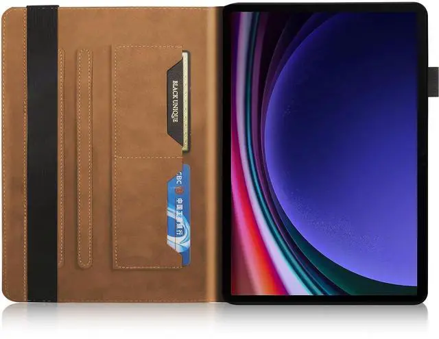Alt view image 2 of 5 - Case for Samsung Galaxy Tab S10 Plus 2024/Tab S9 Plus 2023/S8 Plus 2022/S7 FE 2021/S7 Plus 2020 12.4 inch Business PU Leather Tablet Cover with Card Slot Pen Holder for X820/X810/X800/T970-Brown