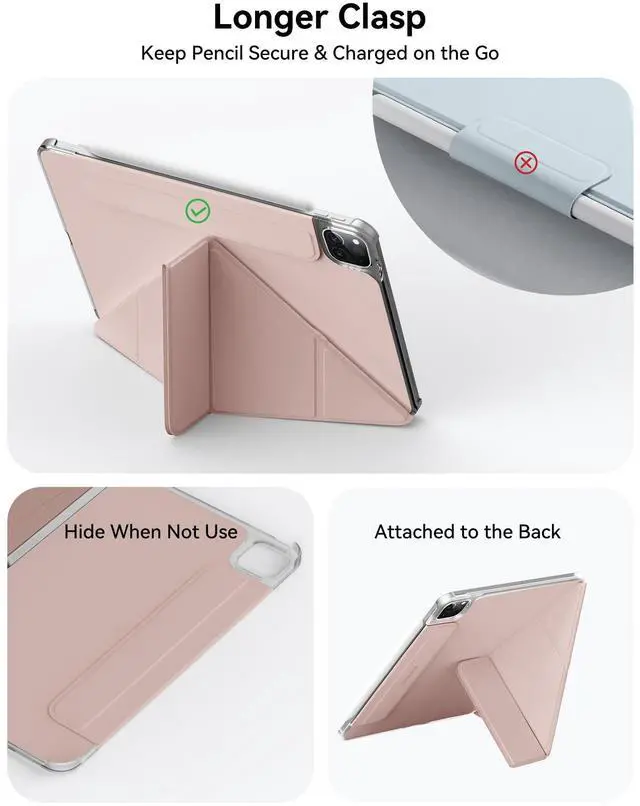 Alt view image 5 of 5 - Magnetic Case Compatible with iPad Pro 11 Inch Case(2018/2020/2021/2022) 4th/3rd/2nd/1st, Slim & Lightweight Four-Corner Protective Folio Origami Style Cover,Can Landscape & Portrait