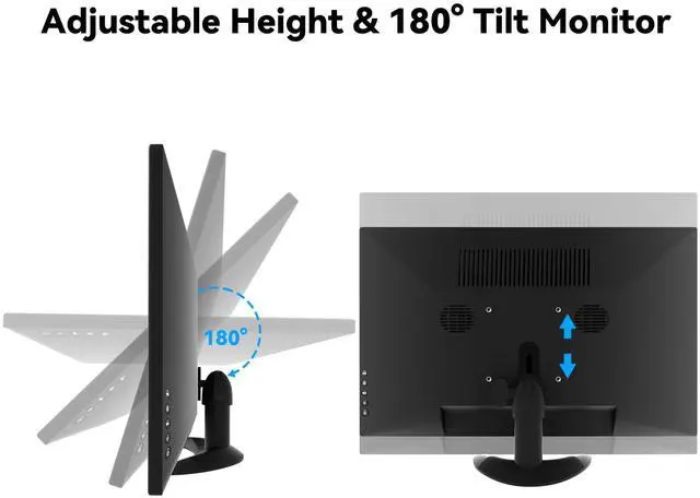 Alt view image 5 of 5 - Thinlerain 15.6 Inch Computer Monitor 1600x900 Small PC Monitor with HDMI VGA AV BNC USB Ports, 60Hz, 5Ms, VESA, Remote Control, Mini Display Built-in Speakers for Office Home