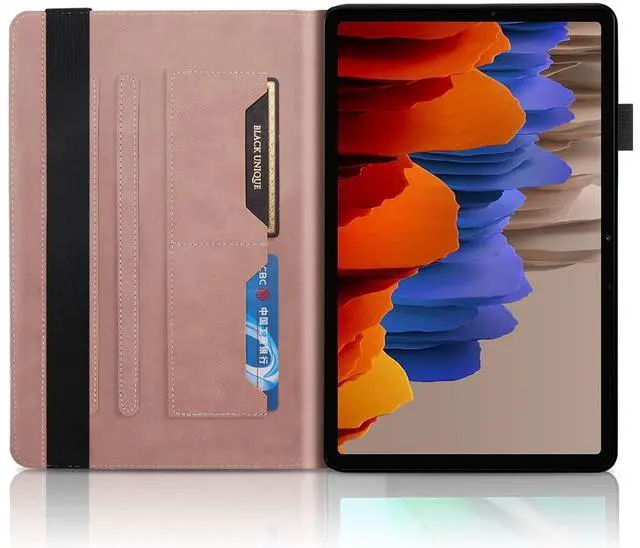 Alt view image 3 of 5 - TIPOYOROO Case for Samsung Galaxy Tab S10 Ultra 2024 /S9 Ultra 14.6 Inch 2023 PU Leather Multi-Angle Viewing Folio Stand Cover with Card Slot Pen Holder for SM-X920/X926B/X910/X916-Rose Gold