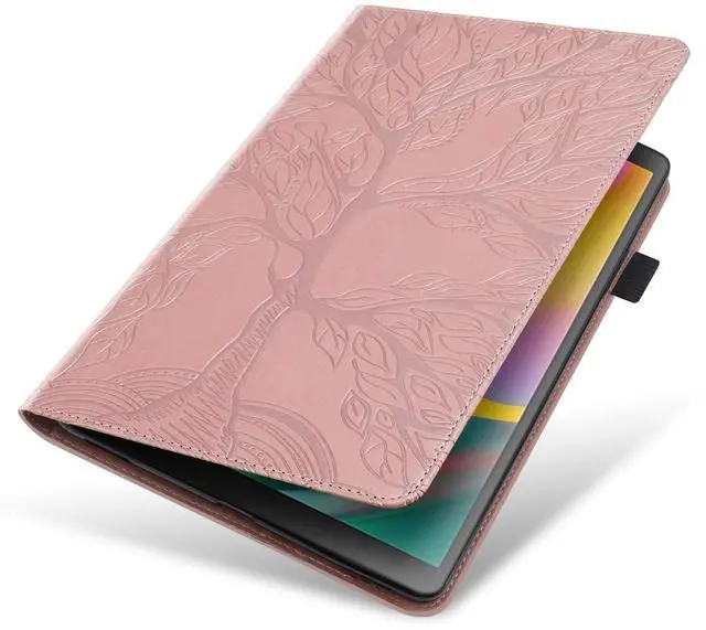 Alt view image 4 of 5 - TIPOYOROO Case for Samsung Galaxy Tab S10 Ultra 2024 /S9 Ultra 14.6 Inch 2023 PU Leather Multi-Angle Viewing Folio Stand Cover with Card Slot Pen Holder for SM-X920/X926B/X910/X916-Rose Gold