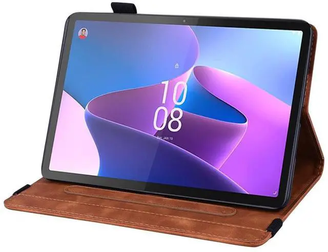 Alt view image 3 of 5 - TIPOYOROO Case for Samsung Galaxy Tab S10 Plus 2024 (X820/SM-X826B)/S9 Plus (X810/X816) /S9 FE+(X610/X616) 12.4 Inch 2023 PU Leather Folio Cover Multi-Angle Viewing Auto Sleep/Wake Function- Brown