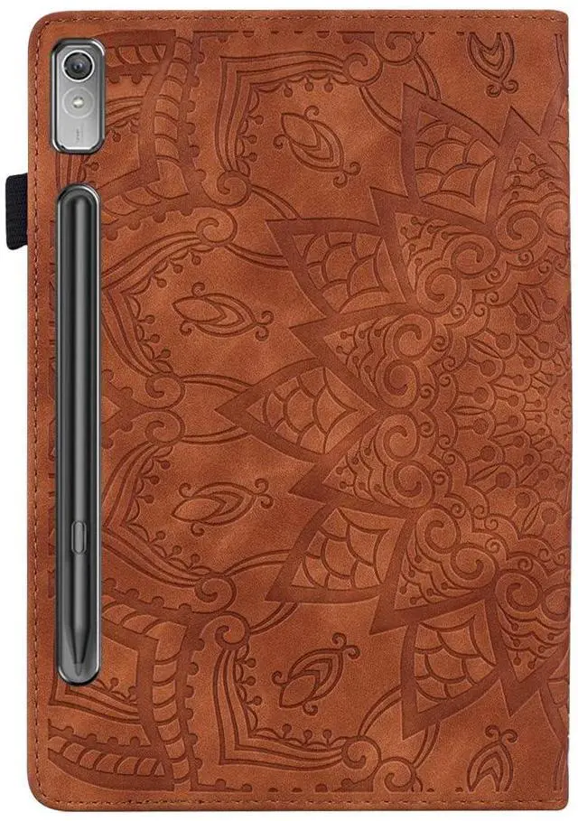 Alt view image 4 of 5 - TIPOYOROO Case for Samsung Galaxy Tab S10 Plus 2024 (X820/SM-X826B)/S9 Plus (X810/X816) /S9 FE+(X610/X616) 12.4 Inch 2023 PU Leather Folio Cover Multi-Angle Viewing Auto Sleep/Wake Function- Brown