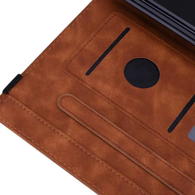 Alt view image 5 of 5 - TIPOYOROO Case for Samsung Galaxy Tab S10 Plus 2024 (X820/SM-X826B)/S9 Plus (X810/X816) /S9 FE+(X610/X616) 12.4 Inch 2023 PU Leather Folio Cover Multi-Angle Viewing Auto Sleep/Wake Function- Brown