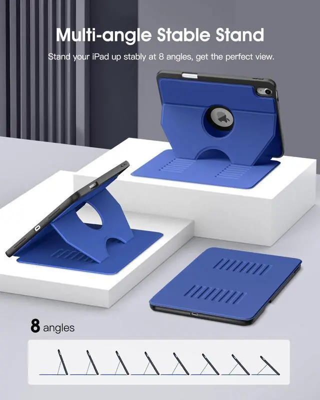 Alt view image 3 of 5 - TiMOVO Case for iPad (A16) 11th Generation 11 Inch 2025, iPad 10th Generation Case 10.9 Inch 2022, Adjustable Multiple Viewing Angles Protective Cover with Pencil Holder, Auto Wake/Sleep, Indigo