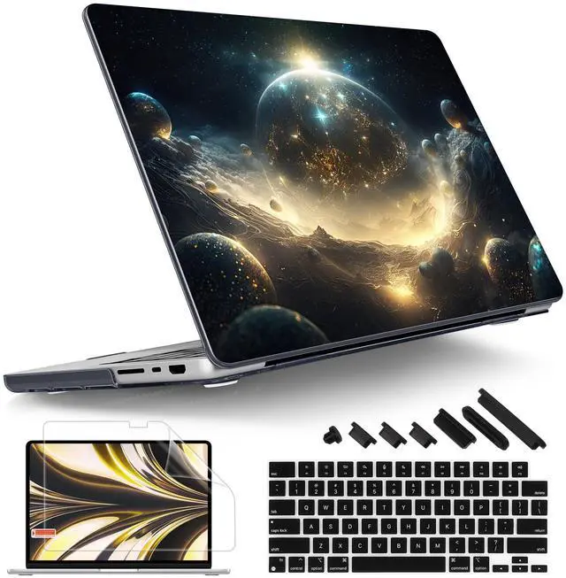 Main image of Tuiklol for M4 MacBook Pro 14 Inch Case 2024-2021 Release A3112 A3401 A3185/M3 A2918 A2992/M2 A2779/M1 A2442 Pro/Max Chip,Hard Shell Case with Screen Protector for Touch ID, Birth of Galaxy