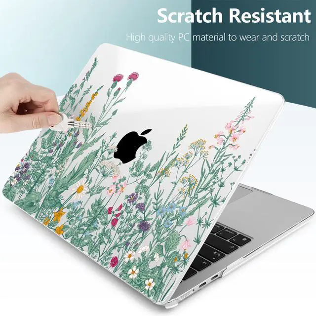 Alt view image 4 of 5 - TWOLSKOO for M4 MacBook Air 13.6 inch Case 2025-2022 Release M4 A3240 M3 A3113 M2 A2681, Plastic Hard Shell & Screen Protector & Keyboard Cover & Trackpad Film, Botanical Illustration