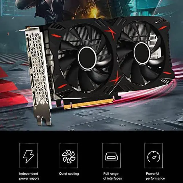 Alt view image 2 of 5 - VBESTLIFE GTX1060 6GB Graphics Card, GDDR5, 192bit, PCI Express 3.0 x16, 1620/8160MHz, 4K Gaming Video Card with,2HDMI, 2DP PortsDVI
