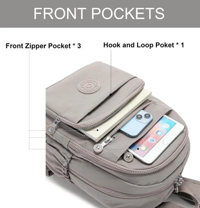 Alt view image 5 of 5 - Hiking Waterproof 13" Laptop Backpack Purse for Women and Men,Travel Backpack