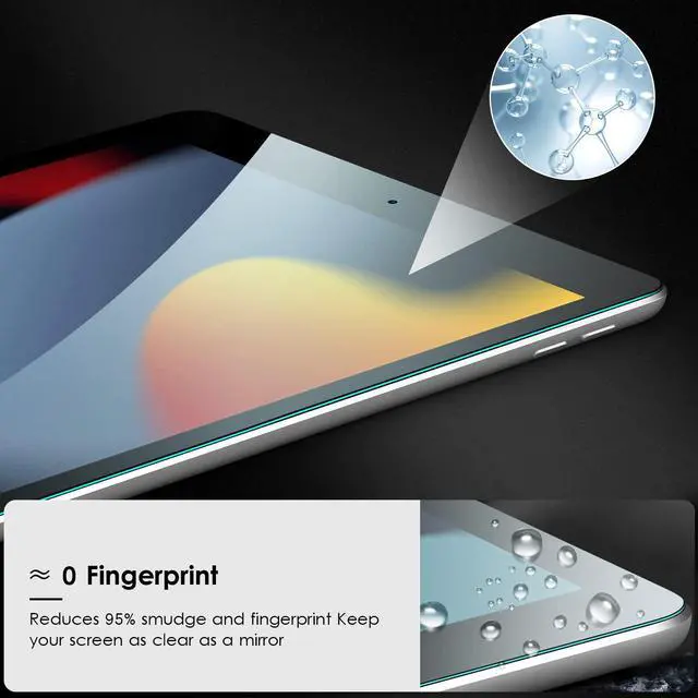 Alt view image 5 of 5 - iPad 10.2 Inch Clear Teal Case and 2 PC Tempered Glass