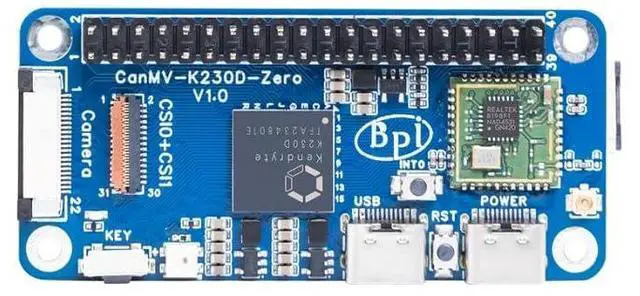 Alt view image 5 of 5 - Banana Pi CanMV-K230D Zero AI Single Board Computer, K230D C908 RISC-V CPU Restnet50 KPU 3D DPU, LPDDR4 RAM H.264/H.265 VPU, for DIY Projects IoT Devices Programming (K230D SBC)