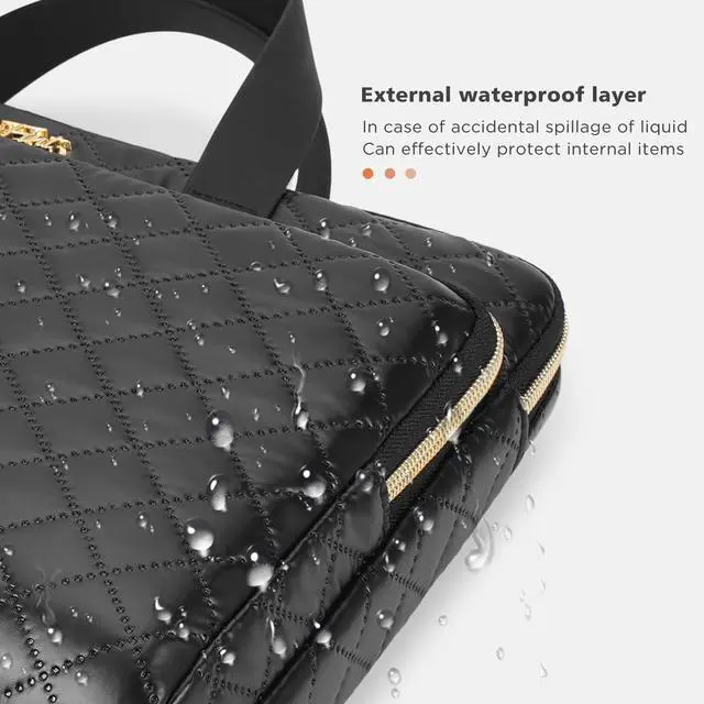Alt view image 5 of 5 - Vinterfint 360 Protective Laptop Case, 13-14 inch Laptop Sleeve Compatible with MacBook Pro 14 M4 M3,MacBook Air 13 M4 / Pro 13, Surface Laptop Studio 2, 14.5" XPS 14, HP Dell, Bag with handle, Black