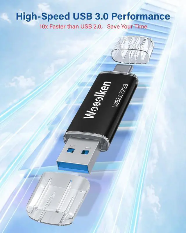 Alt view image 4 of 5 - USB C Flash Drive 32GB 5 Pack, Wooolken USB 3.0 Dual Drive Type-C Thumb Drive OTG Memory Stick Compatible with iPhone 16/15, Android Smartphone/Tablets/Computers