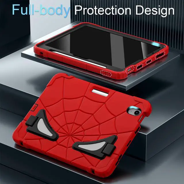 Alt view image 5 of 5 - WESOROL Case for iPad Air 11-inch M3 2025 & M2 2024, iPad Air 5th/4th Generation Case 10.9 Inch,Full-Body Drop Protection for Kids Friendly iPad Cover Air 11 Inch with Screen Protector,Red Black