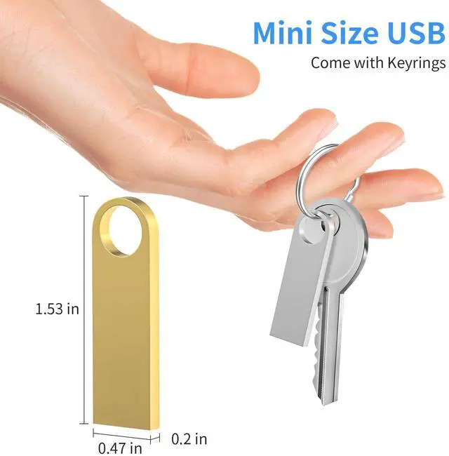 Alt view image 5 of 5 - USB 3.0 Flash Drive 64GB 5 Pack, Wooolken High Speed USB 3.0 Thumb Drives Sleek Metal Flash Drives with Keychains, Memory Stick, USB Drive for PC/Computers/Mac/Laptops
