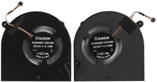 Main image of Replacement New CPU+GPU Cooling Fan for Razer Blade Stealth 13 Ultrabook RZ09-0281 RZ09-02812E71-R3U1 RZ09-0310 RZ09-03102 GTX1650TI Series Laptop EG50040S1-C180-S99 EG50040S1-C170-S99 Fan DC5V 2.10W
