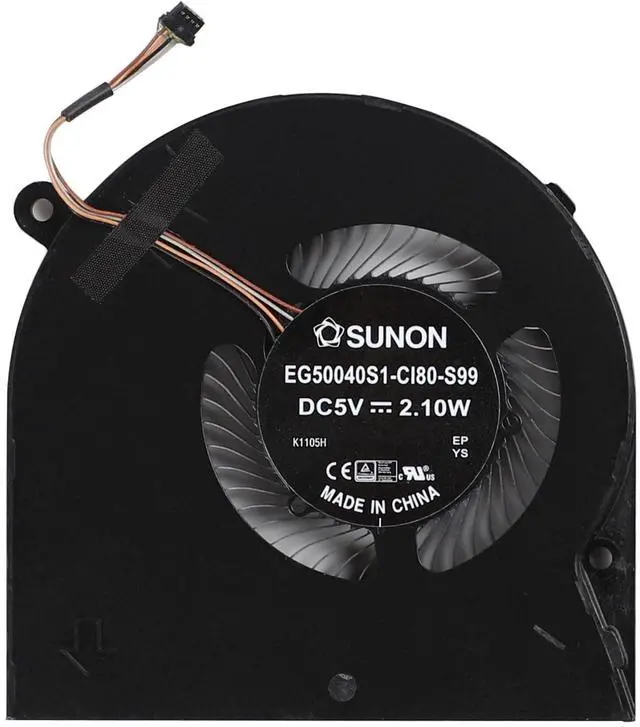 Alt view image 3 of 5 - Replacement New CPU+GPU Cooling Fan for Razer Blade Stealth 13 Ultrabook RZ09-0281 RZ09-02812E71-R3U1 RZ09-0310 RZ09-03102 GTX1650TI Series Laptop EG50040S1-C180-S99 EG50040S1-C170-S99 Fan DC5V 2.10W