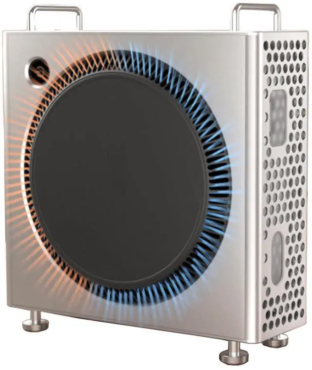 Main image of CNC Aluminium Case Enclosure Protective Bracket Stand Holder Mount Replacement for Mac mini M4/M4 Pro 2024 (Silver)