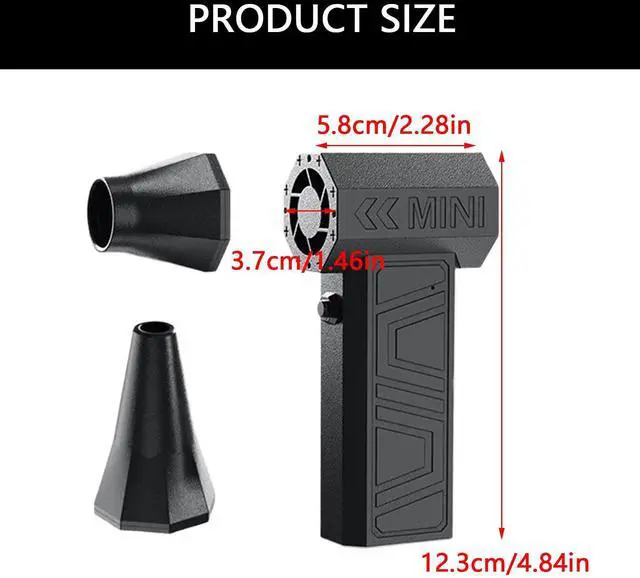 Alt view image 2 of 5 - Electric Air Duster, Compressed Air Duster-105000RPM Super Power Cordless Air Duster, Powerful Rechargeable Durable Air Blower with 4-Gear Dust Blower for Computer, Keyboard, Outdoor, House and Car