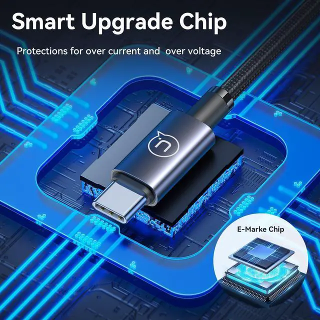 Alt view image 3 of 5 - USAMS 2-in-1 USB C 72W Fast Charging Cable+4FT PD 60W USB C Multi Fast Charging Cable Compatible with Laptop/Tablet/Phone