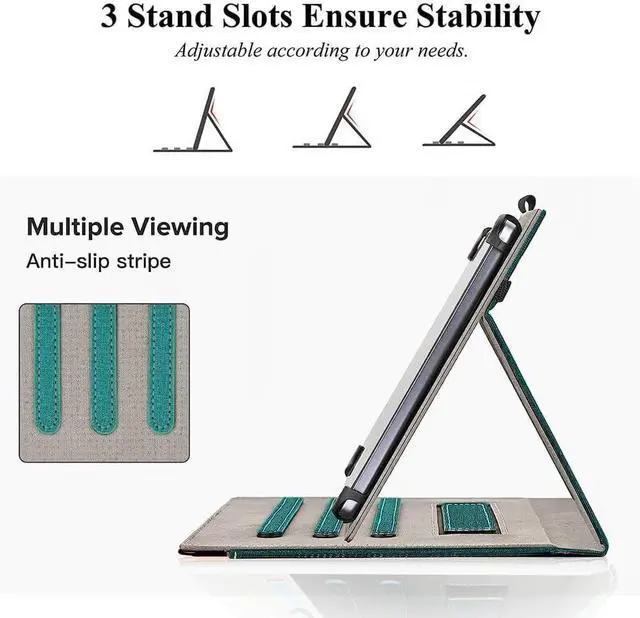 Alt view image 5 of 5 - Ytaland Universal Case for TECLAST T60Plus / T60 12 inch, Compatible with DOOGEE T20 Ultra / T40 PRO / T30 Max 12 inch Tablet, Multi-View PU Leather case for 12-12.5 inch Tablet (Blue)